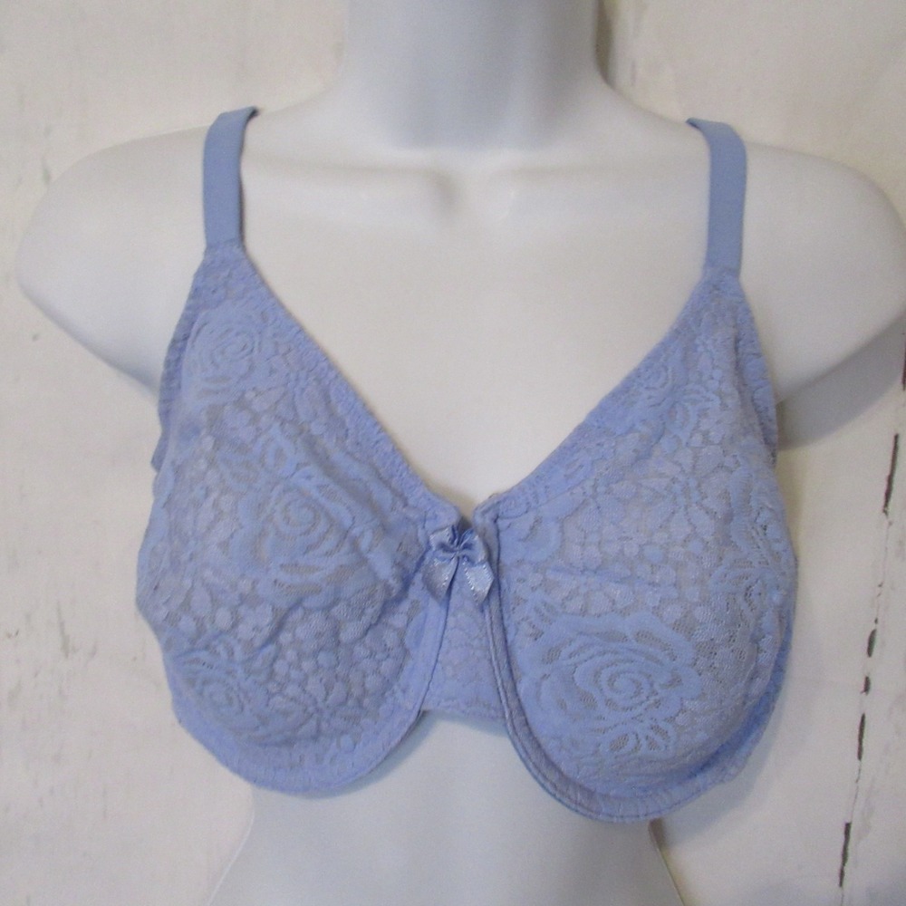 Wacoal Bra 38DD Purple Halo Lace Molded Convertible Underwire 851205
